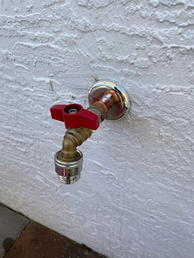 Plumber Repair on Outside Fixture